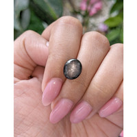6.11 Ct. Black Star Sapphire from Ceylon (Sri Lanka) Life Style
