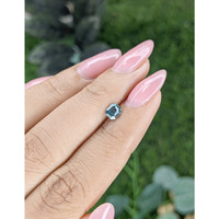 0.54 Ct. Greenish Blue Sapphire from Madagascar Life Style