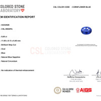 5.05 Ct. Blue Sapphire from Ceylon (Sri Lanka) Scan Report