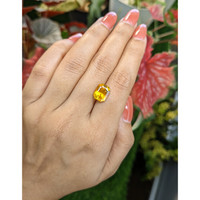 5.17 Ct. Yellowish Orange Sapphire from Ceylon (Sri Lanka) Life Style