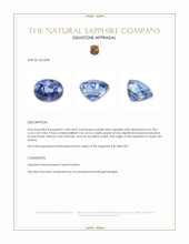 1.68 Ct. Purplish Blue Sapphire from Ceylon (Sri Lanka) Appraisal