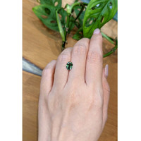 1.33 Ct. Bluish Green Sapphire from Madagascar Life Style