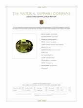1.41 Ct. Yellowish Green Sapphire from Madagascar Scan Report