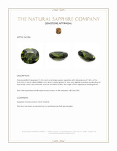 1.52 Ct. Green Sapphire from Madagascar Appraisal