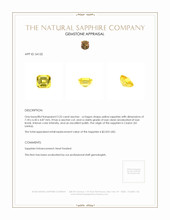 2.25 Ct. Yellow Sapphire from Ceylon (Sri Lanka) Appraisal