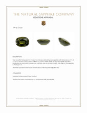 4.11 Ct. Yellowish Green Sapphire from Madagascar Appraisal