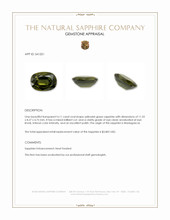 4.11 Ct. Yellowish Green Sapphire from Madagascar Appraisal