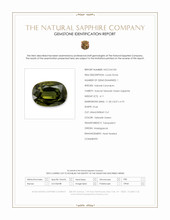 4.11 Ct. Yellowish Green Sapphire from Madagascar Scan Report