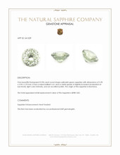 0.98 Ct. Yellowish Green Sapphire from Montana Appraisal