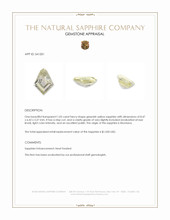 1.05 Ct. Greenish Yellow Sapphire from Montana Appraisal