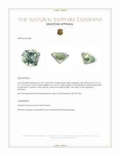 1.07 Ct. Bluish Green Sapphire from Montana Appraisal