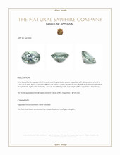 0.81 Ct. Bluish Green Sapphire from Montana Appraisal
