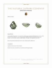 1.10 Ct. Green Sapphire from Montana Appraisal