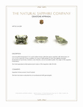 2.76 Ct. Yellowish Green Sapphire from Montana Appraisal