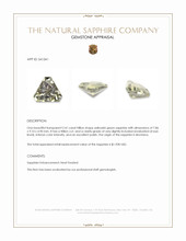 2.41 Ct. Yellowish Green Sapphire from Montana Appraisal