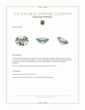 0.86 Ct. Bluish Green Sapphire from Montana Appraisal
