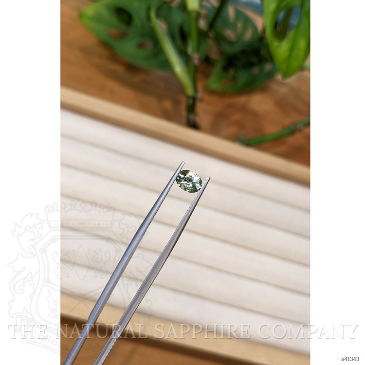 0.86 Ct. Bluish Green Sapphire from Montana
