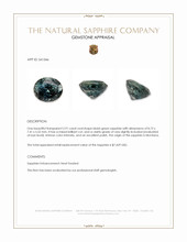 2.91 Ct. Bluish Green Sapphire from Montana Appraisal