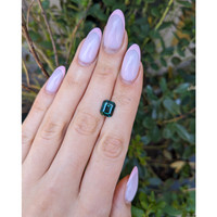 2.97 Ct. Bluish Green Sapphire from Madagascar Life Style