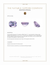 9.11 Ct. Purple Sapphire from Ceylon (Sri Lanka) Appraisal