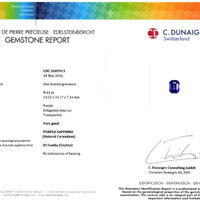 9.11 Ct. Purple Sapphire from Ceylon (Sri Lanka) Scan Report
