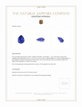 1.46 Ct. Blue Sapphire from Ceylon (Sri Lanka) Appraisal