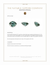 0.97 Ct. Bluish Green Sapphire from Montana Appraisal