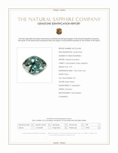 0.97 Ct. Bluish Green Sapphire from Montana Scan Report