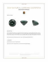 3.45 Ct. Bluish Green Sapphire from Montana Appraisal