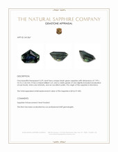 3.59 Ct. Bluish Green Sapphire from Montana Appraisal