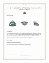 0.80 Ct. Bluish Green Sapphire from Montana Appraisal