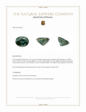1.87 Ct. Bluish Green Sapphire from Montana Appraisal