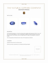 1.64 Ct. Blue Sapphire from Ceylon (Sri Lanka) Appraisal