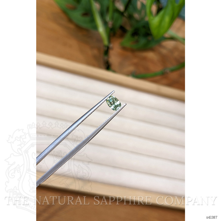 0.93 Ct. Green Sapphire from Montana