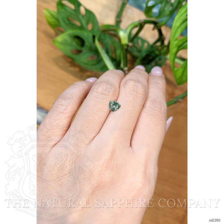 0.91 Ct. Green Sapphire from Montana