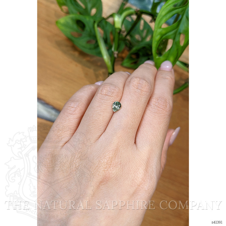 0.90 Ct. Green Sapphire from Montana