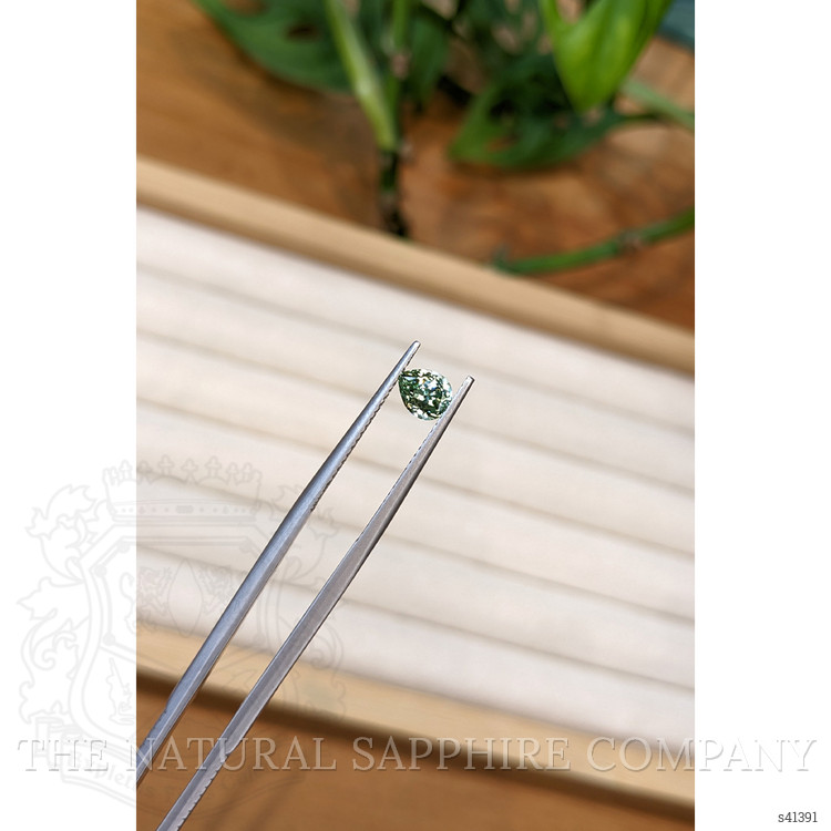 0.90 Ct. Green Sapphire from Montana