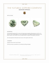 0.91 Ct. Green Sapphire from Montana Appraisal