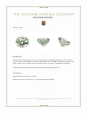 0.91 Ct. Green Sapphire from Montana Appraisal