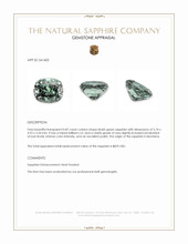 0.87 Ct. Bluish Green Sapphire from Montana Appraisal