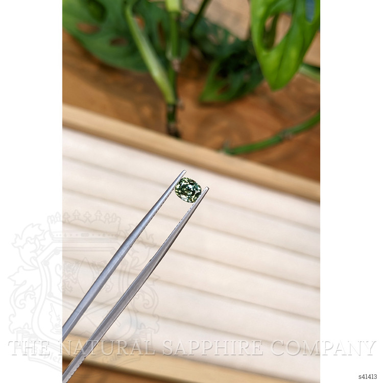0.88 Ct. Green Sapphire from Montana