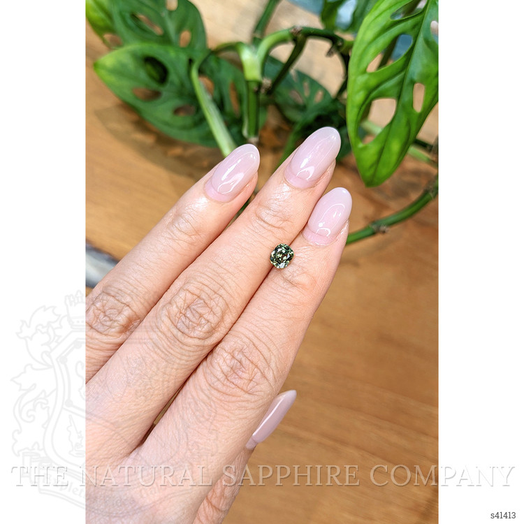 0.88 Ct. Green Sapphire from Montana