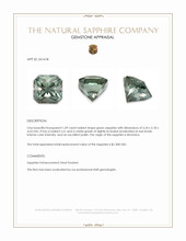 1.09 Ct. Green Sapphire from Montana Appraisal