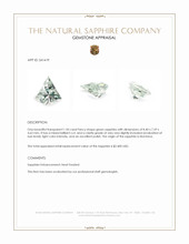 1.50 Ct. Green Sapphire from Montana Appraisal