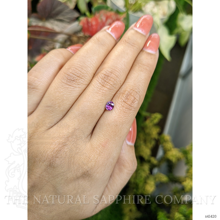 0.56 Ct. Pinkish Purple Sapphire from Ceylon (Sri Lanka)