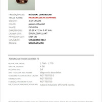 3.67 Ct. Padparadscha Sapphire from Madagascar Scan Report