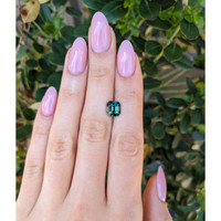 3.32 Ct. Bluish Green Sapphire from Madagascar Life Style