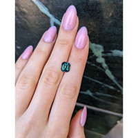 3.32 Ct. Bluish Green Sapphire from Madagascar Life Style