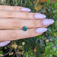 2.31 Ct. Bluish Green Sapphire from Madagascar Life Style