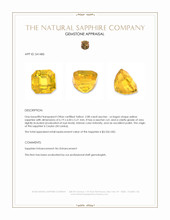 2.08 Ct. Yellow Sapphire from Ceylon (Sri Lanka) Appraisal